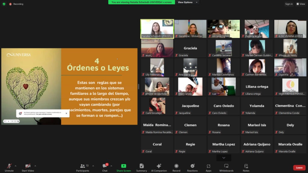 Curso intensivo de Terapeuta en Constelaciones Familiares Cuánticas - UNIVERSA 23