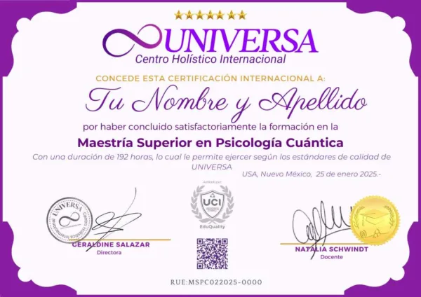 Maestría Superior en Psicología Cuántica Clase introductoria